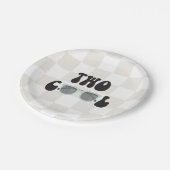 Twee Cool Zonnebrillen en Checker 2e Verjaardag Papieren Bordje (Gekanteld)