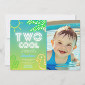 Twee coole 2e verjaardag met foto kaart (Voorkant)