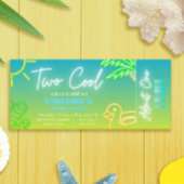 Twee coole 2e verjaardag ticket uitnodiging