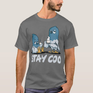 Twee coole duiven blijven coo-ontwerp voor t-shirt