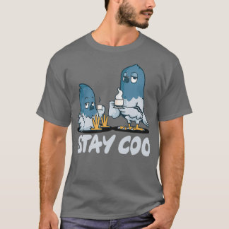 Twee coole duiven blijven coo-ontwerp voor t-shirt