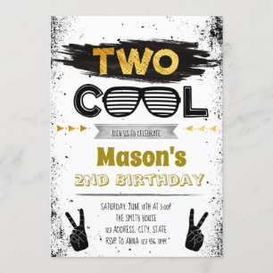 Twee coole feest uitnodiging