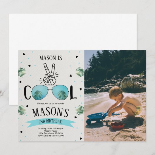 Twee coole foto kaart (Voorkant / Achterkant)