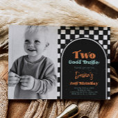 Twee coole foto skateboarden uitnodiging