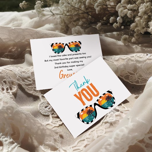 Twee Coole Jongen 2de Verjaardagsfeestje Bedankkaart