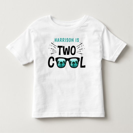 Twee Coole Jongens 2de Verjaardag Kinder Shirts (Voorkant)
