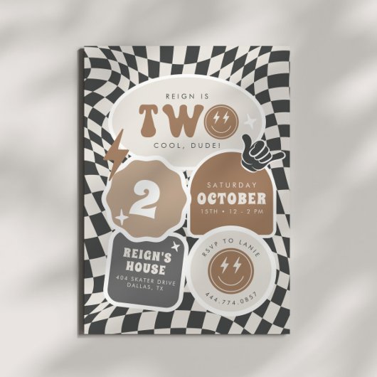 Twee coole, kerel! | Jongens 2e Retro Skater Verja Kaart