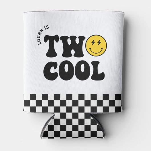 Twee Coole Retro Favorieten voor 2de Verjaardagsfe Blikjeskoeler (Voorkant)