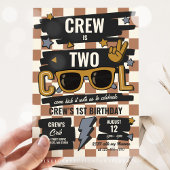 Twee coole Retro geruit zonnebril 2e verjaardag Kaart