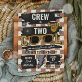 Twee coole Retro geruit zonnebril 2e verjaardag Kaart