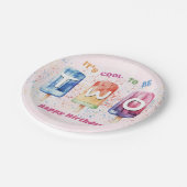 Twee coole roze popsicle 2e verjaardagsfeestje papieren bordje (Gekanteld)