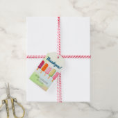 Twee coole Schattigee Popsicles Tweede Verjaardag Cadeaulabel (Met Touw)