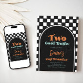 Twee coole skateboarden verjaardagsuitnodiging kaart