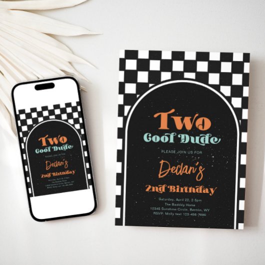 Twee coole skateboarden verjaardagsuitnodiging kaart