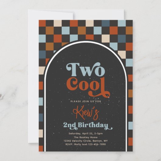 Twee coole tweede verjaardag uitnodiging | Skatebo (Voorkant)
