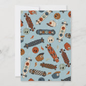 Twee coole tweede verjaardag uitnodiging | Skatebo (Achterkant)