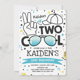 Twee coole verjaardagsfeestje ik ben twee coole 2e kaart