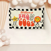 Twee coole verjaardagsfeestje retro verre 2e verja spandoek