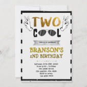 Twee coole verjaardagsuitnodiging kaart (Voorkant)
