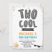 TWEE coole verjaardagsuitnodiging Kaart (Voorkant)