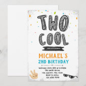 TWEE coole verjaardagsuitnodiging Kaart (Voorkant / Achterkant)