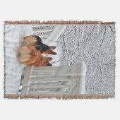 Twee Corgis in de sneeuw Deken (Voorkant)