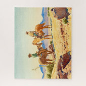 Twee cowboys op paarden door Maynard Dixon Legpuzzel (Verticaal)