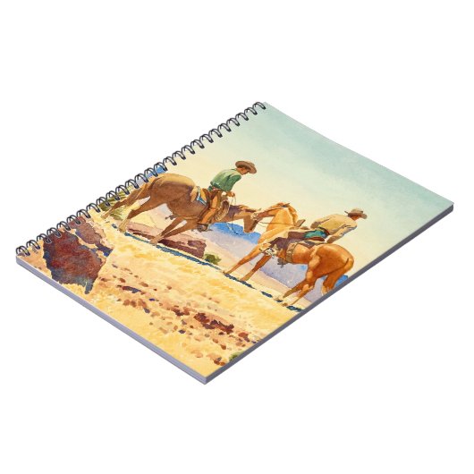 Twee cowboys op paarden door Maynard Dixon Notitieboek (Linkerzijde)