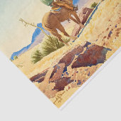 Twee cowboys op paarden door Maynard Dixon Tissuepapier (Detail)