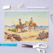 Twee cowboys op paarden door Maynard Dixon Tissuepapier (Craft)
