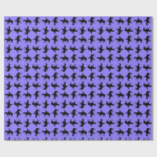Twee cowboys op paarden in silhouet - Periwinkle Cadeaupapier