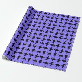 Twee cowboys op paarden in silhouet - Periwinkle Cadeaupapier
