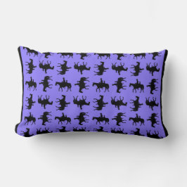 Twee cowboys op paarden in silhouet - Periwinkle Kussen