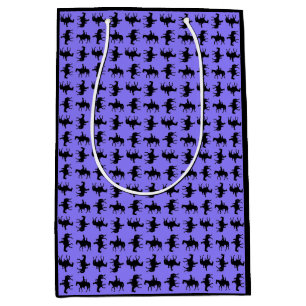 Twee cowboys op paarden in silhouet - Periwinkle Medium Cadeauzakje
