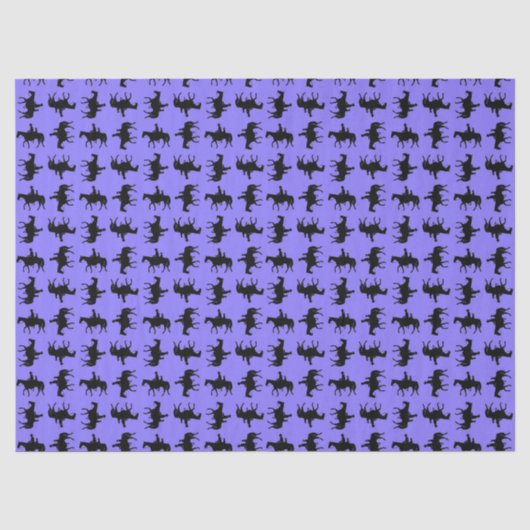 Twee cowboys te paard silhouetten - Periwinkle Tissuepapier (Voorkant)