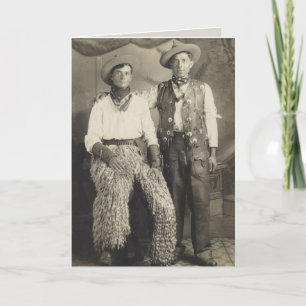 Twee Cowboys Verjaardag Kaart
