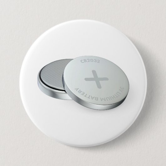Twee CR2032 lithium knoopcellen Ronde Button 7,6 Cm (Voorkant)