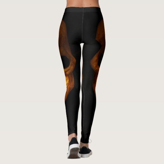 Twee Creepy Human Skulls Leggings (Achterkant)