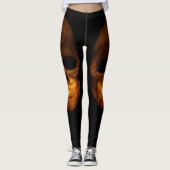 Twee Creepy Human Skulls Leggings (Voorkant)