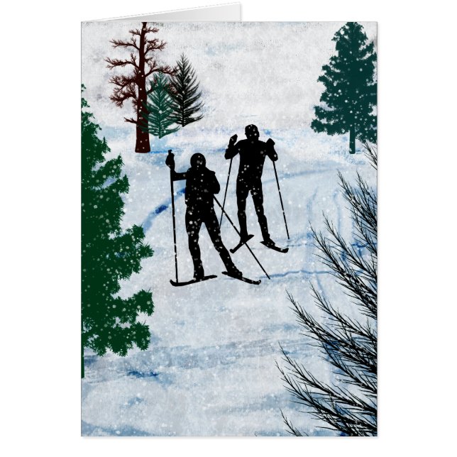 Twee cross-country skiërs (Voorkant)