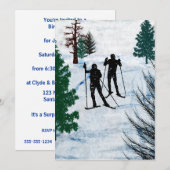 Twee cross-country skiërs kaart (Voorkant / Achterkant)