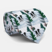 Twee cross-country skiërs stropdas (Opgerold)