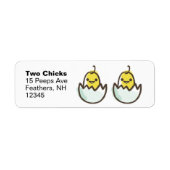 Twee Cute Baby Chicks Return Address Labels (Voorkant)
