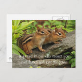 Twee Cute Baby Chipmunks Friend Quote Briefkaart (Voorkant / Achterkant)