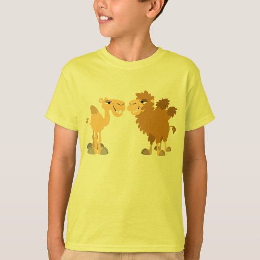 Twee Cute Cartoon Camels Children T-Shirt (Voorkant)