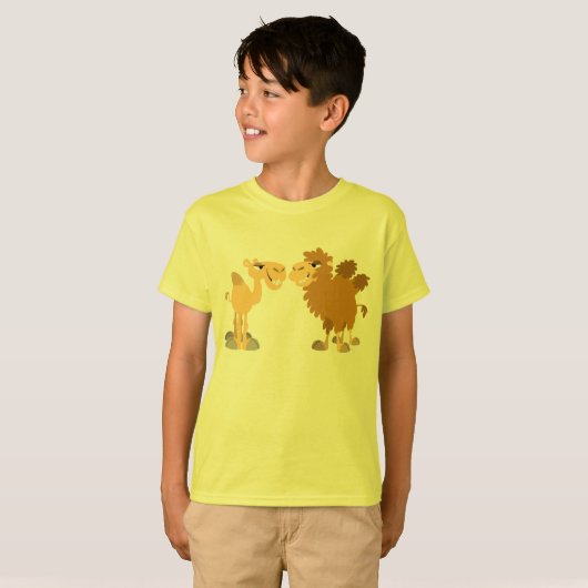 Twee Cute Cartoon Camels Children T-Shirt (Voorkant volledig)