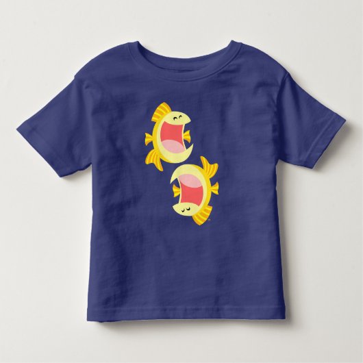 Twee Cute Cartoon Fish Baby T-Shirt (Voorkant)