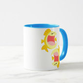 Twee Cute Cartoon Fish Mok (Voorkant rechts)