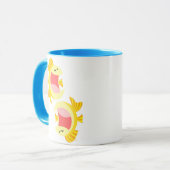 Twee Cute Cartoon Fish Mok (Voorkant links)