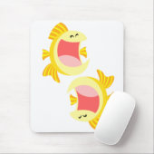 Twee Cute Cartoon Fish Mousepad Muismat (Met muis)